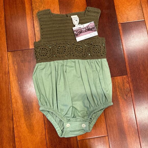 Kate Quinn With Love From Africa Crochet Jumpsuit Size 3-6 months NWT - Picture 1 of 5